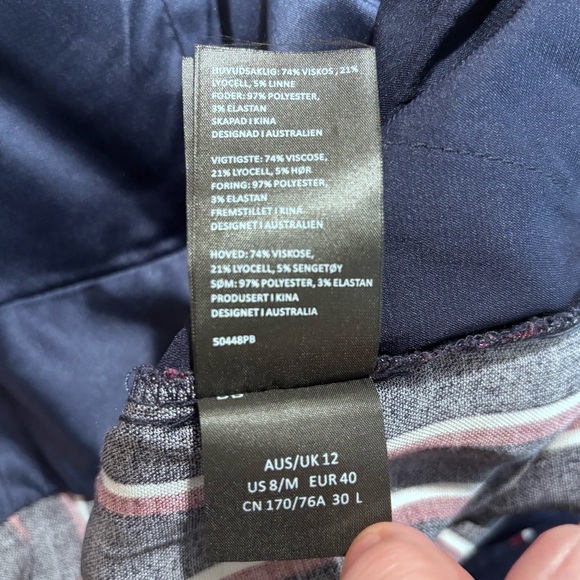 BARDOT Sz 8 Medium Jumpsuit Wide Leg Front Bow Spaghetti Straps Zipper Closure - Picture 12 of 14